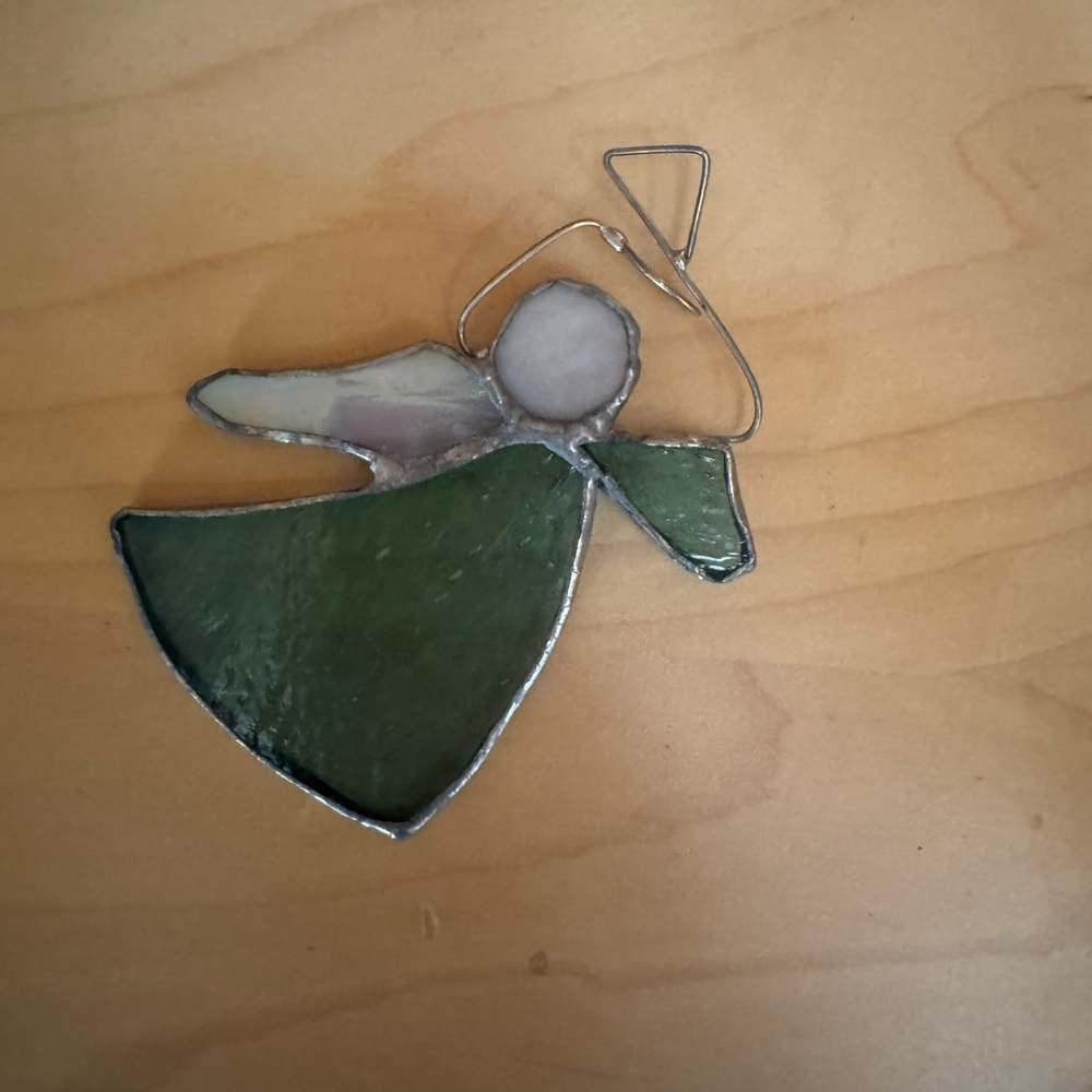 Stained Glass Angel Ornament